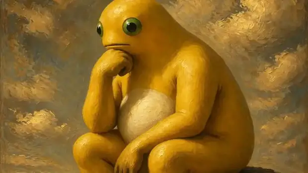 《沉思的奶蛙》